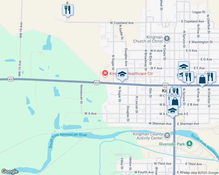 map of restaurants, bars, coffee shops, grocery stores, and more near 700-798 W C Ave in Kingman