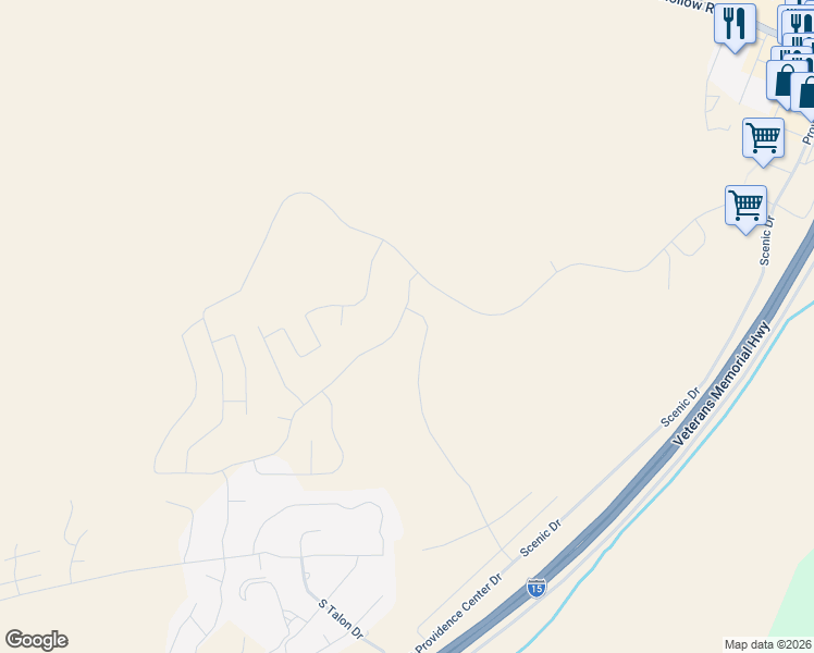 map of restaurants, bars, coffee shops, grocery stores, and more near 2695 West Rock Ridge Road in Cedar City