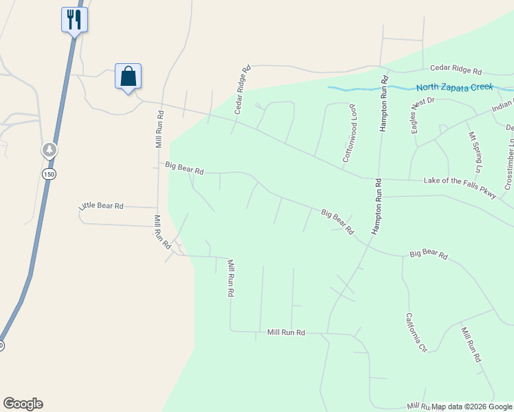 map of restaurants, bars, coffee shops, grocery stores, and more near 13 Costilla Place in Mosca