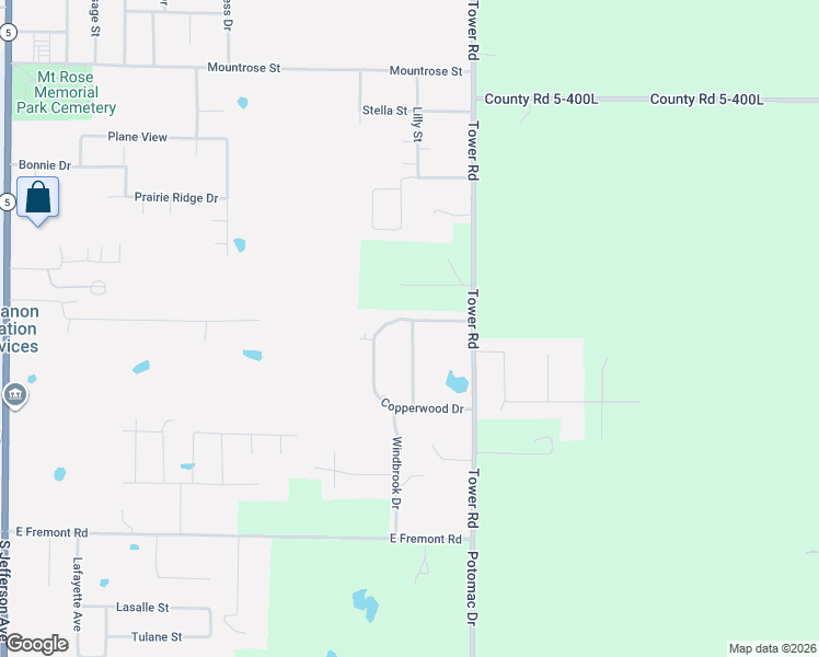 map of restaurants, bars, coffee shops, grocery stores, and more near 2417 Candlebark Lane in Lebanon
