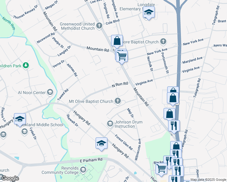 map of restaurants, bars, coffee shops, grocery stores, and more near 1509 Kennedy Station Lane in Glen Allen