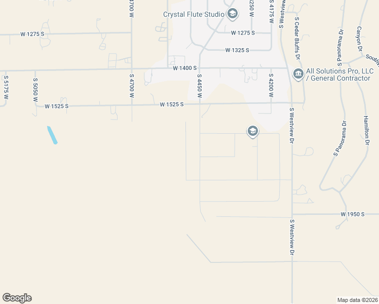 map of restaurants, bars, coffee shops, grocery stores, and more near 1548 South 4450 West in Cedar City