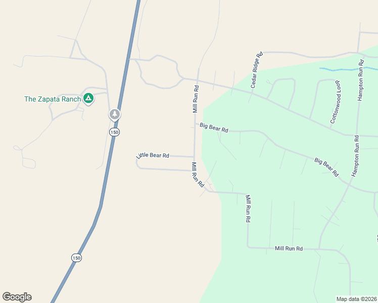 map of restaurants, bars, coffee shops, grocery stores, and more near 21 Little Bear Road in Mosca