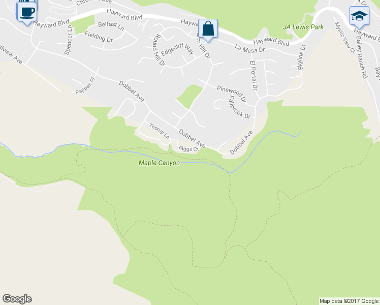 map of restaurants, bars, coffee shops, grocery stores, and more near 28153 Riggs Court in Hayward
