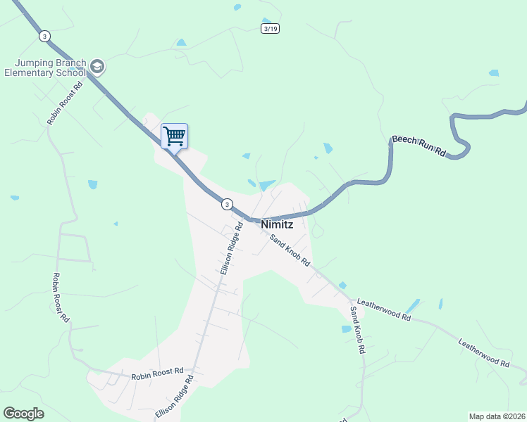 map of restaurants, bars, coffee shops, grocery stores, and more near 43 Water Tank Road in Hinton
