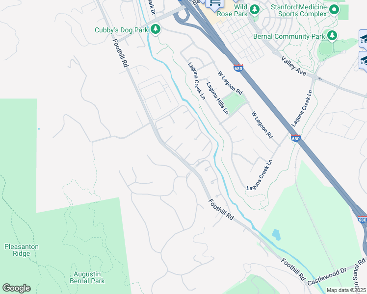 map of restaurants, bars, coffee shops, grocery stores, and more near 7950 Riviera Court in Pleasanton