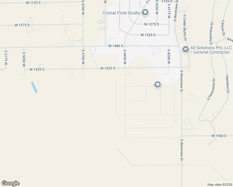map of restaurants, bars, coffee shops, grocery stores, and more near 1548 South 4450 West in Cedar City