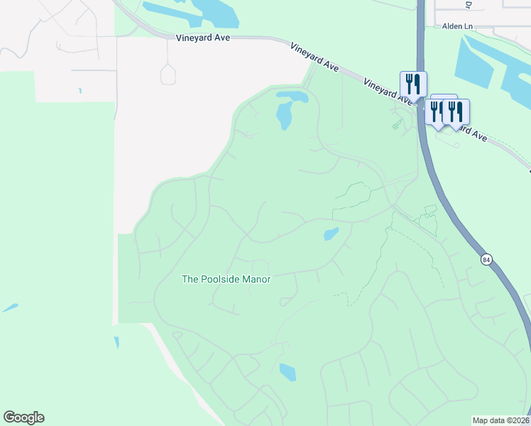 map of restaurants, bars, coffee shops, grocery stores, and more near 1655 Orvieto Court in Pleasanton