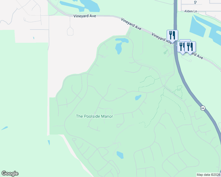 map of restaurants, bars, coffee shops, grocery stores, and more near 1655 Orvieto Court in Pleasanton