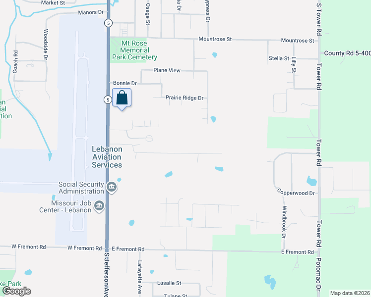 map of restaurants, bars, coffee shops, grocery stores, and more near 255 Addison Drive in Lebanon