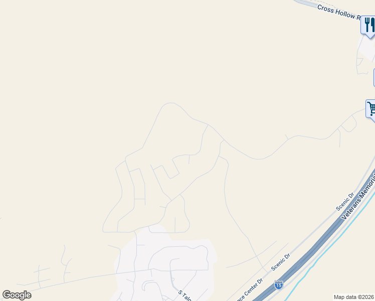 map of restaurants, bars, coffee shops, grocery stores, and more near 2812 West Eagle Ridge Loop in Cedar City