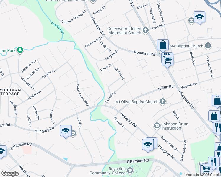 map of restaurants, bars, coffee shops, grocery stores, and more near 9012 Torno Drive in Glen Allen