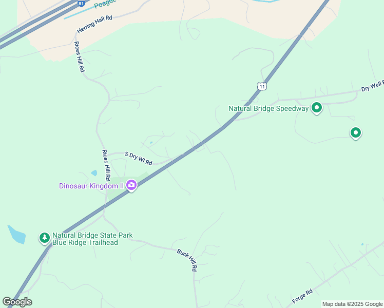 map of restaurants, bars, coffee shops, grocery stores, and more near 5615 South Lee Highway in Natural Bridge