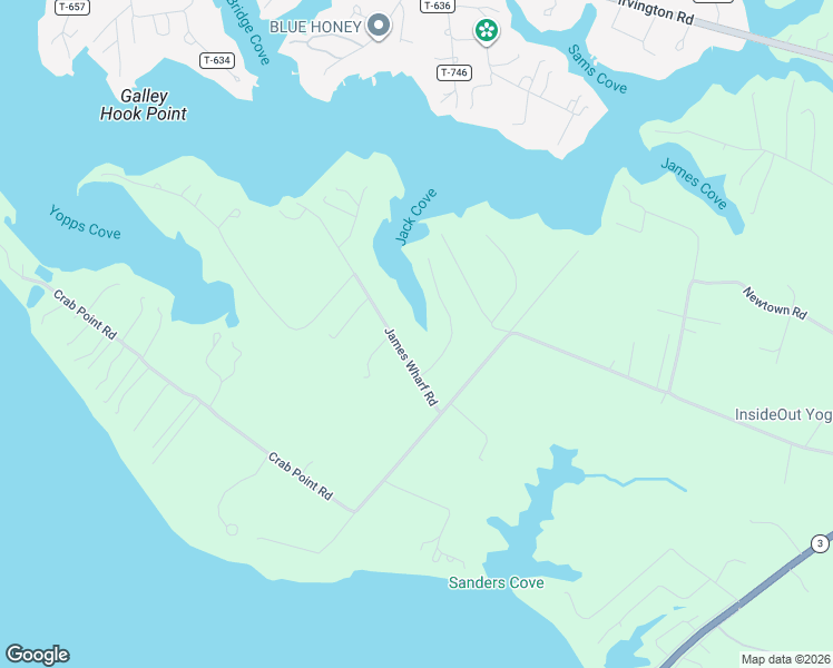 map of restaurants, bars, coffee shops, grocery stores, and more near 1546 James Wharf Road in White Stone