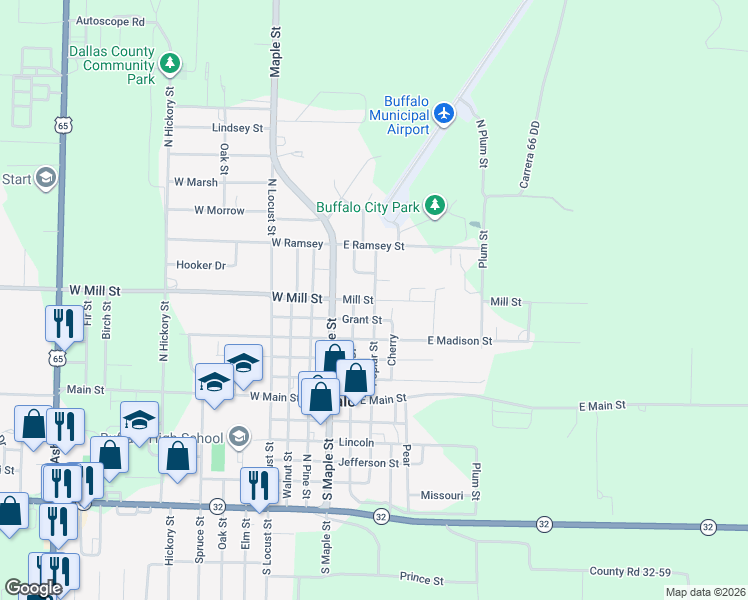 map of restaurants, bars, coffee shops, grocery stores, and more near 301 Grant Street in Buffalo