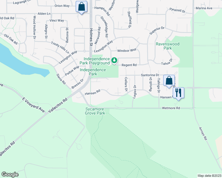 map of restaurants, bars, coffee shops, grocery stores, and more near 2772 Tivoli Court in Livermore