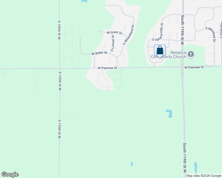 map of restaurants, bars, coffee shops, grocery stores, and more near 13010 Red Rock in Wichita
