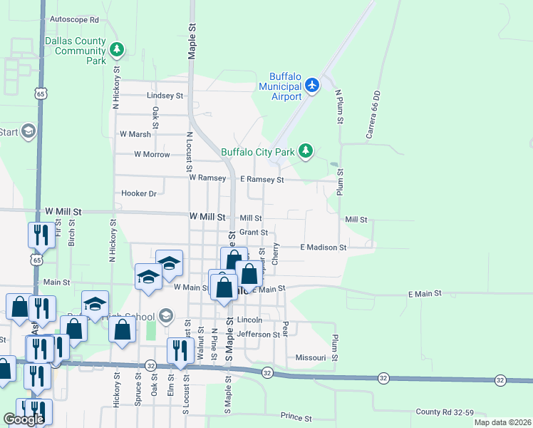 map of restaurants, bars, coffee shops, grocery stores, and more near 301 Grant Street in Buffalo