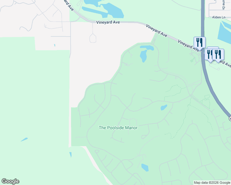 map of restaurants, bars, coffee shops, grocery stores, and more near 1398 Piemonte Drive in Pleasanton
