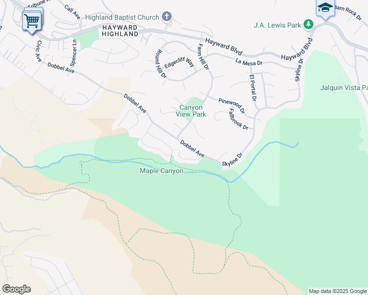 map of restaurants, bars, coffee shops, grocery stores, and more near 28110 Dobbel Avenue in Hayward
