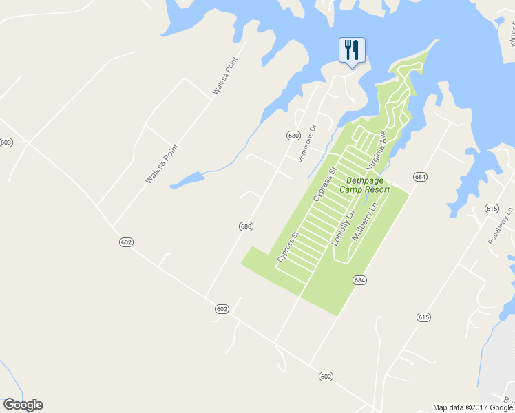 map of restaurants, bars, coffee shops, grocery stores, and more near 387 Burrells Marina Road in Urbanna