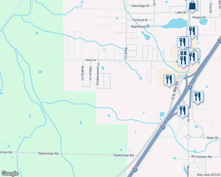 map of restaurants, bars, coffee shops, grocery stores, and more near 1344 Raspberry Dr in Lebanon