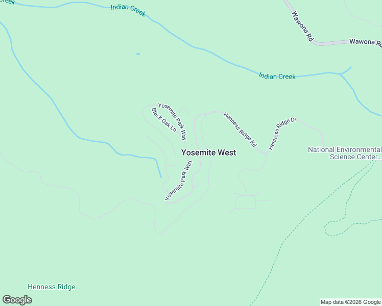 map of restaurants, bars, coffee shops, grocery stores, and more near 7473 Yosemite Park Way in Wawona