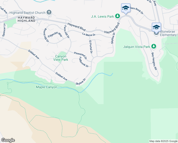 map of restaurants, bars, coffee shops, grocery stores, and more near 3504 Dobbel Avenue in Hayward