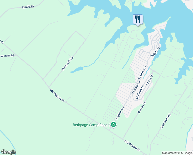 map of restaurants, bars, coffee shops, grocery stores, and more near 387 Burrells Marina Road in Urbanna