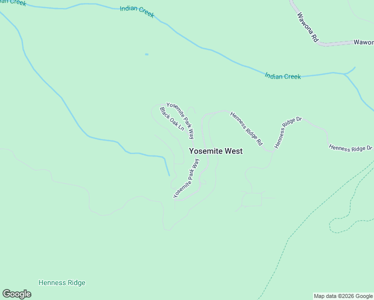 map of restaurants, bars, coffee shops, grocery stores, and more near 7220 Yosemite Park Way in Yosemite National Park