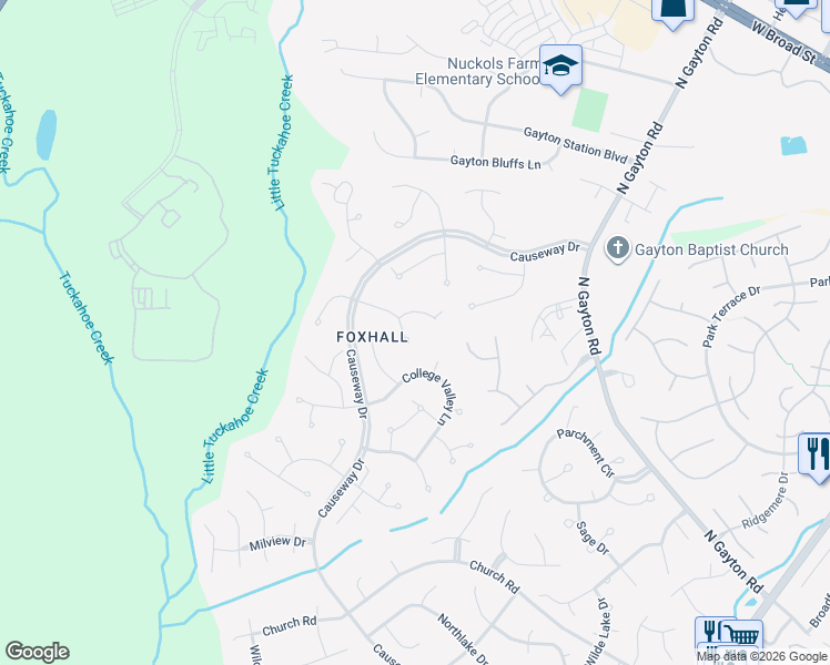 map of restaurants, bars, coffee shops, grocery stores, and more near 13509 Reynard Ln in Richmond