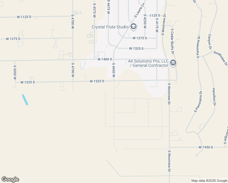 map of restaurants, bars, coffee shops, grocery stores, and more near 1525 South 4450 West in Cedar City