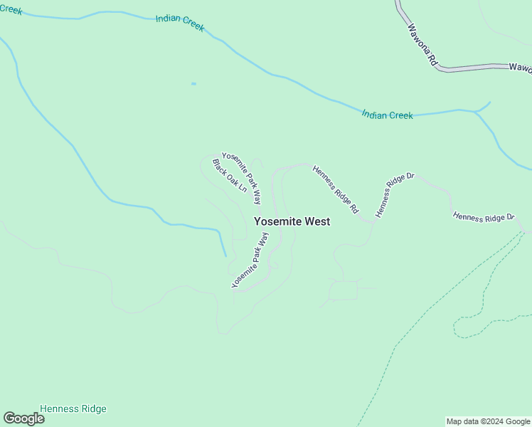 map of restaurants, bars, coffee shops, grocery stores, and more near 7343 Yosemite Park Way in TUOLUMNE MEADOWS