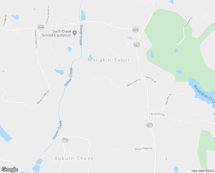 map of restaurants, bars, coffee shops, grocery stores, and more near 1623 Sabot Creek Drive in Manakin-Sabot