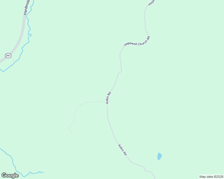 map of restaurants, bars, coffee shops, grocery stores, and more near 2261 South Hopewell Church Road in Fordsville