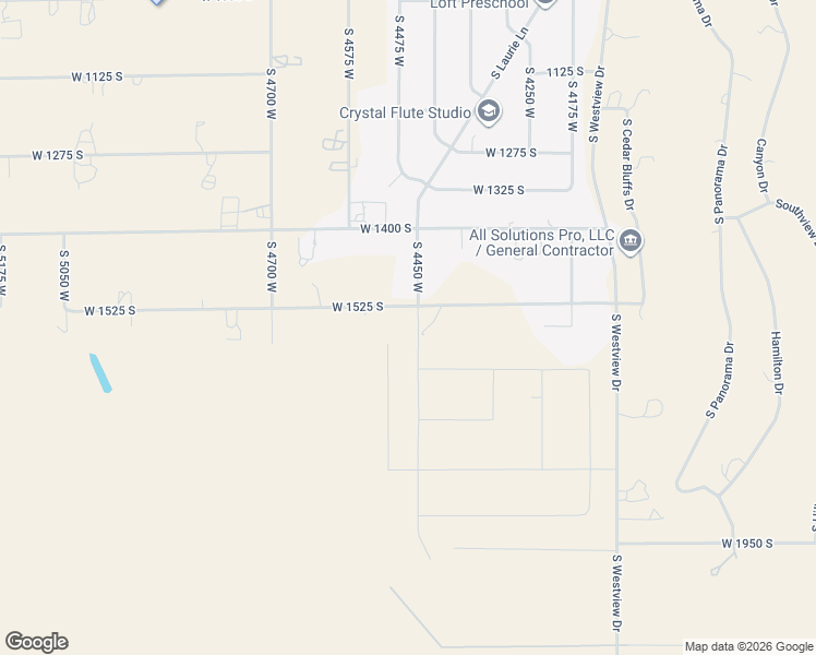 map of restaurants, bars, coffee shops, grocery stores, and more near 1574 South 4450 West in Cedar City