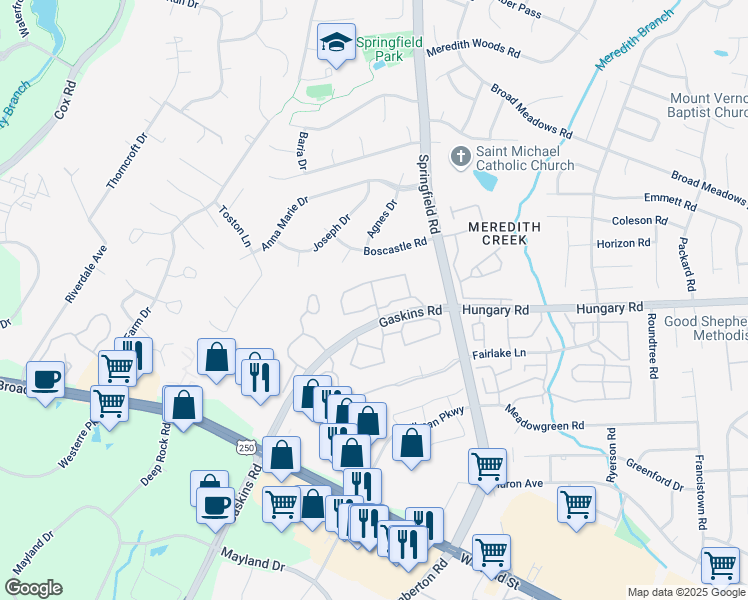 map of restaurants, bars, coffee shops, grocery stores, and more near 4200 Harwin Place in Glen Allen