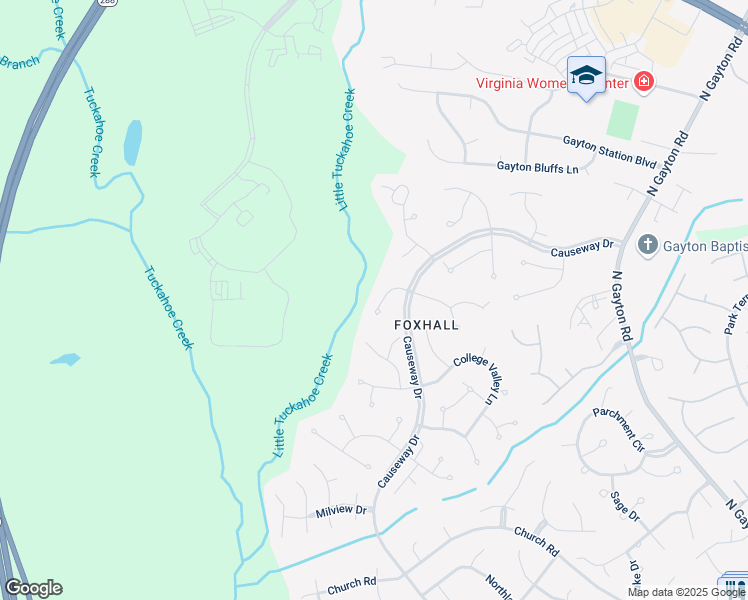 map of restaurants, bars, coffee shops, grocery stores, and more near 13615 Cotton Patch Court in Short Pump