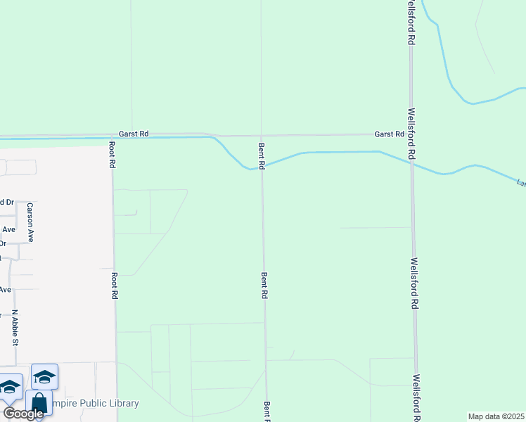 map of restaurants, bars, coffee shops, grocery stores, and more near Bent Road in Stanislaus County