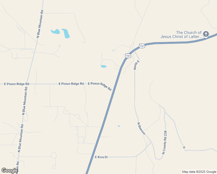 map of restaurants, bars, coffee shops, grocery stores, and more near 859 East Pinion Ridge Road in Blanding