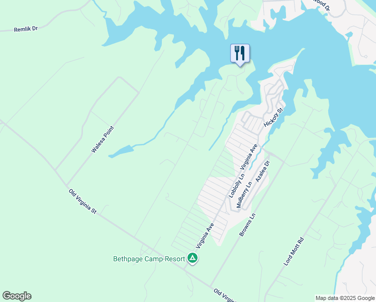 map of restaurants, bars, coffee shops, grocery stores, and more near 470 Burrells Marina Road in Urbanna