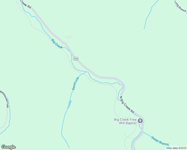map of restaurants, bars, coffee shops, grocery stores, and more near 2508 North Big Creek Road in Belfry