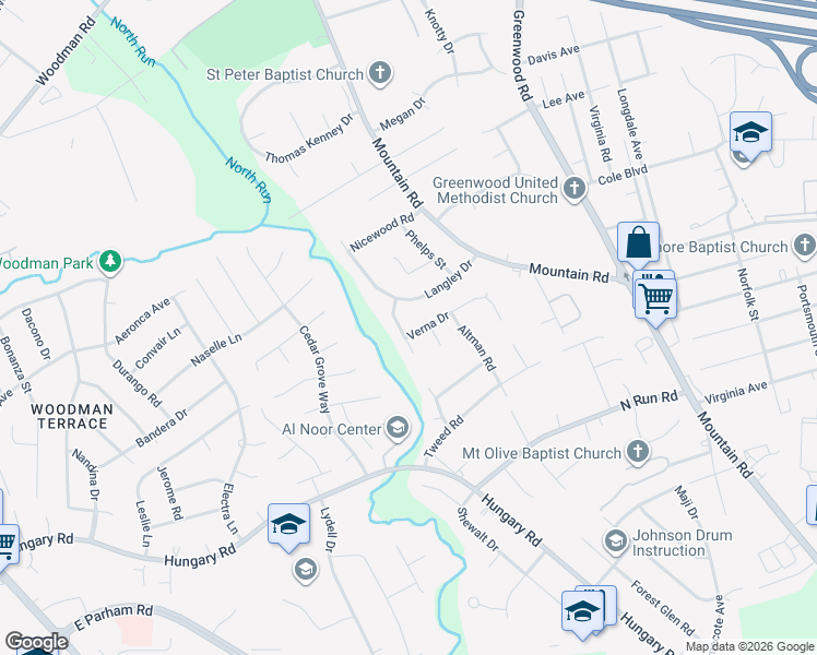map of restaurants, bars, coffee shops, grocery stores, and more near 9609 Torno Drive in Glen Allen