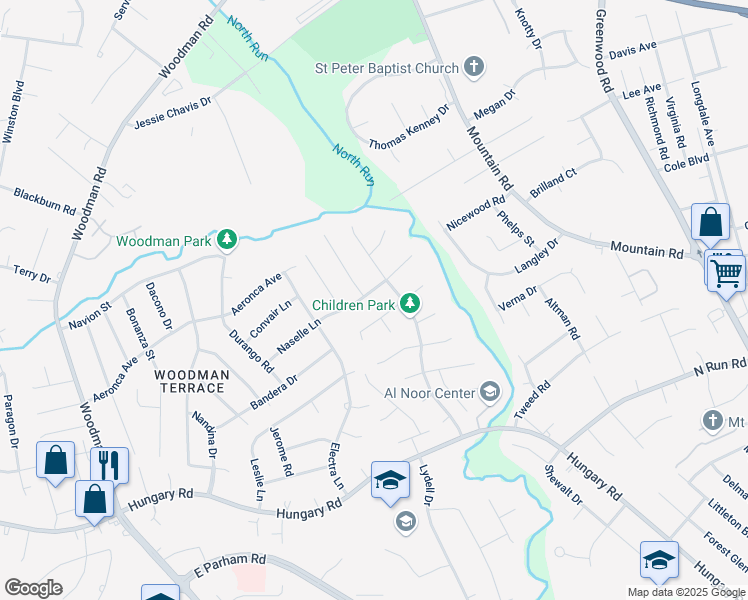 map of restaurants, bars, coffee shops, grocery stores, and more near 1701 Naselle Lane in Richmond
