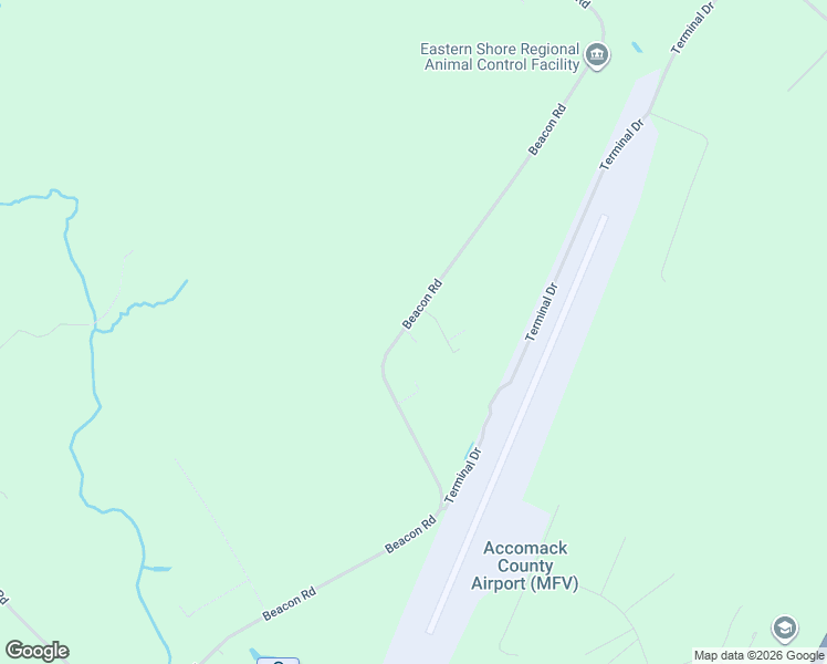 map of restaurants, bars, coffee shops, grocery stores, and more near Beacon Road in Melfa