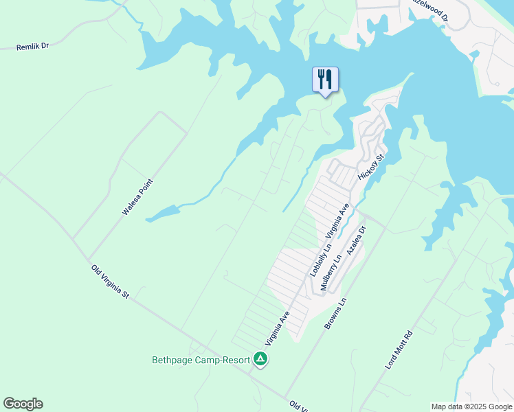 map of restaurants, bars, coffee shops, grocery stores, and more near 15 Raymond Drive in Urbanna