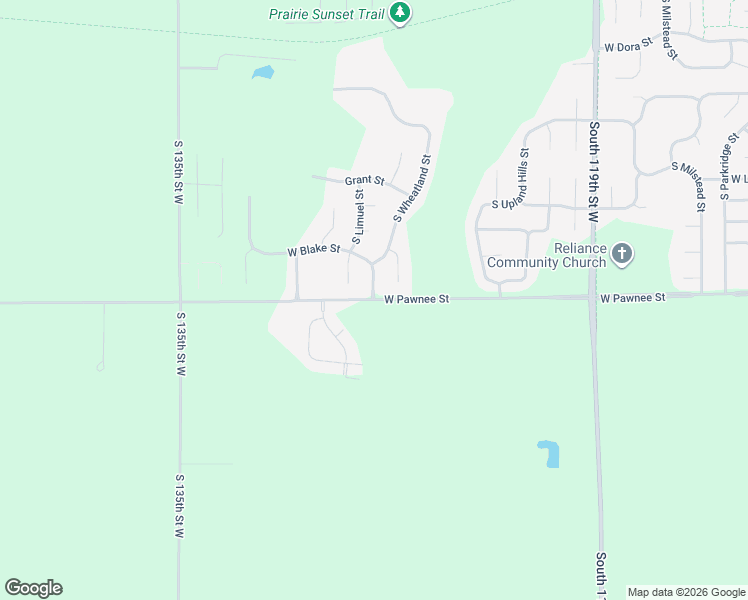 map of restaurants, bars, coffee shops, grocery stores, and more near 12132-12156 West Pawnee Street in Wichita