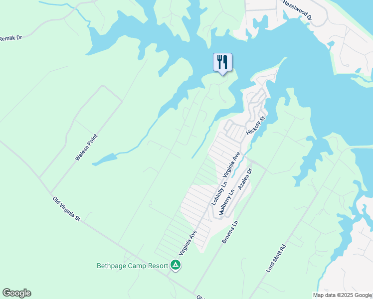 map of restaurants, bars, coffee shops, grocery stores, and more near 48 Johnsons Drive in Urbanna