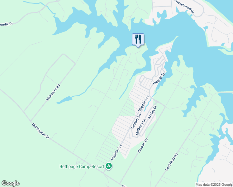 map of restaurants, bars, coffee shops, grocery stores, and more near 48 Johnsons Drive in Urbanna