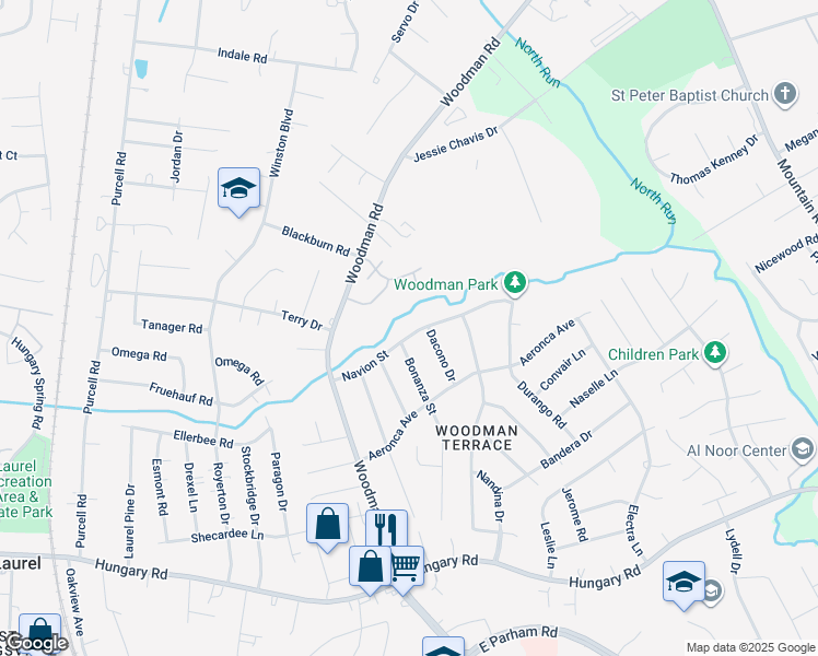 map of restaurants, bars, coffee shops, grocery stores, and more near 2000 Navion Street in Richmond